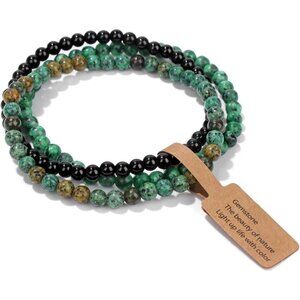 Crystal Bracelets for Women 8mm Natural Stone Beaded Stretch Bracelet